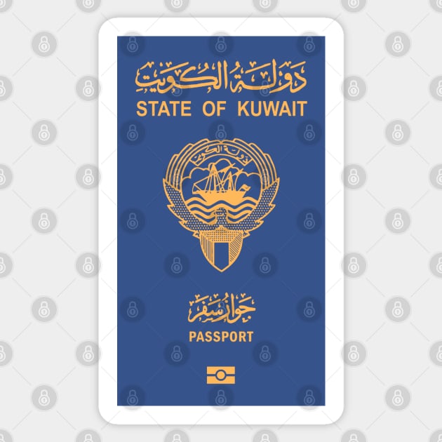 Kuwaiti passport Sticker by Travellers